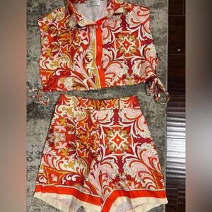 Bold Floral Two-Piece Set